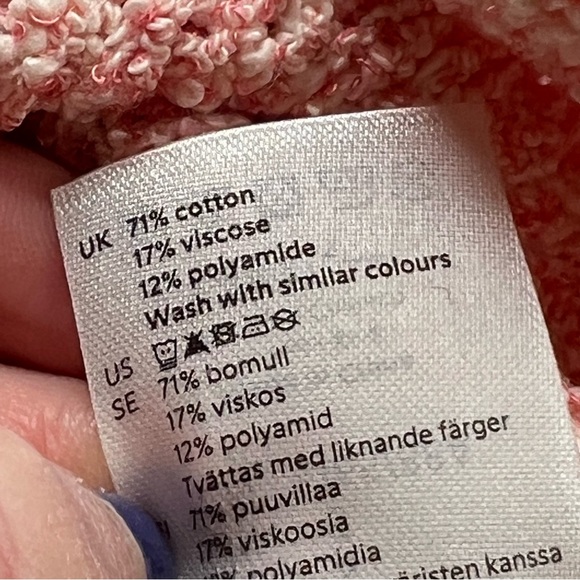 Holly & White By Lindex Pink Knit Short Sleeve Sweater Jumper Size Small - Picture 10 of 10